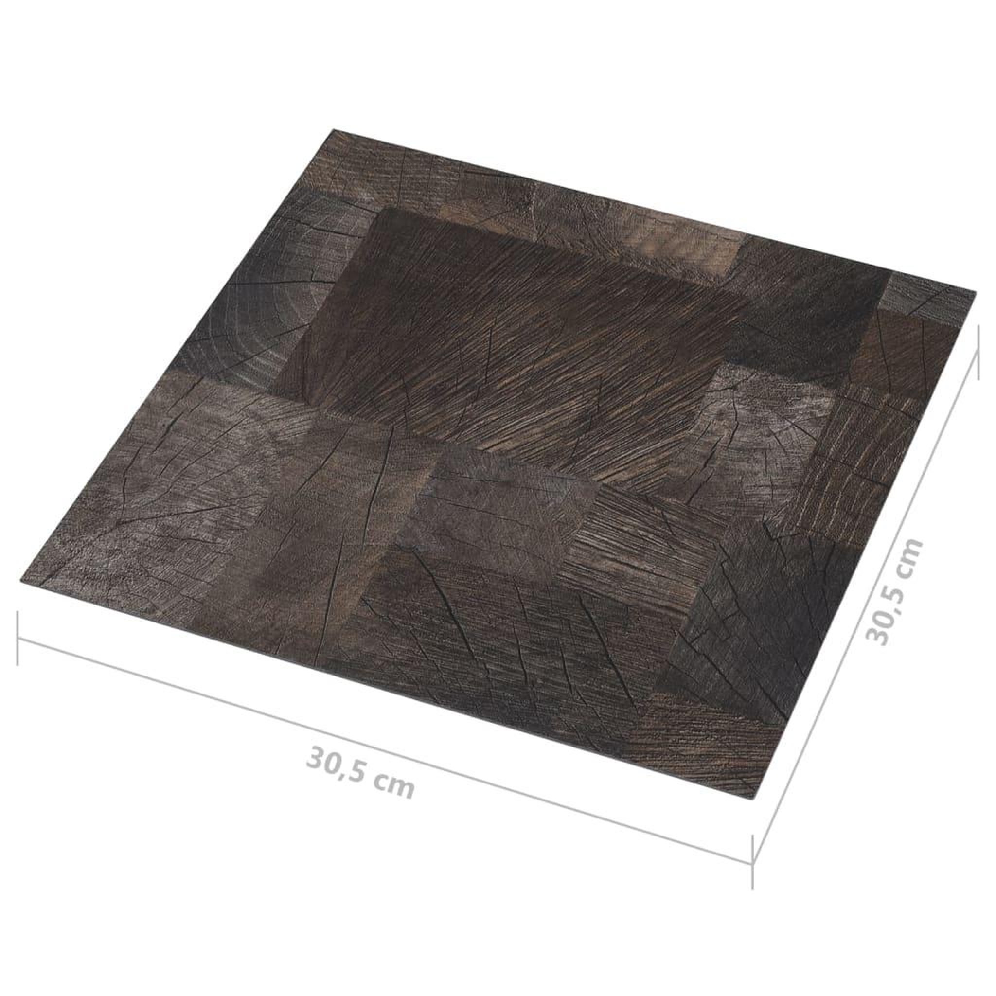 Voir la diapositive 6 : VIDAXL Dalles de plancher autoadhesive 20 pcs PVC Structure a bois