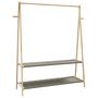 Voir la diapositive 6 : VIDAXL Porte vêtement avec étagères 132x45,5x150,5 cm bambou