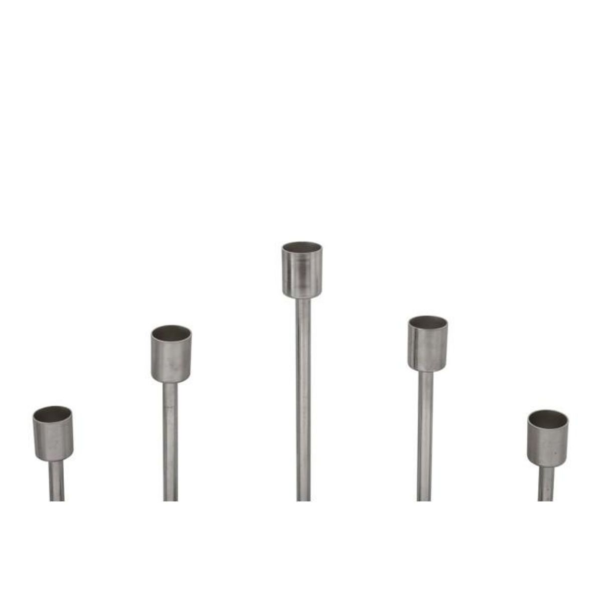 Paris Prix Bougeoir Design en Métal  Limo  40cm Gris & Argent