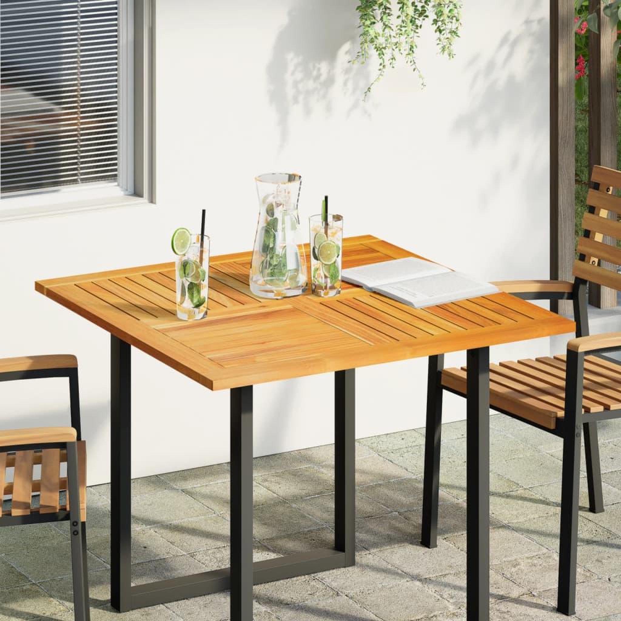 Voir la diapositive 1 : VIDAXL Dessus de table 90x90x2,2 cm carre bois massif d'acacia