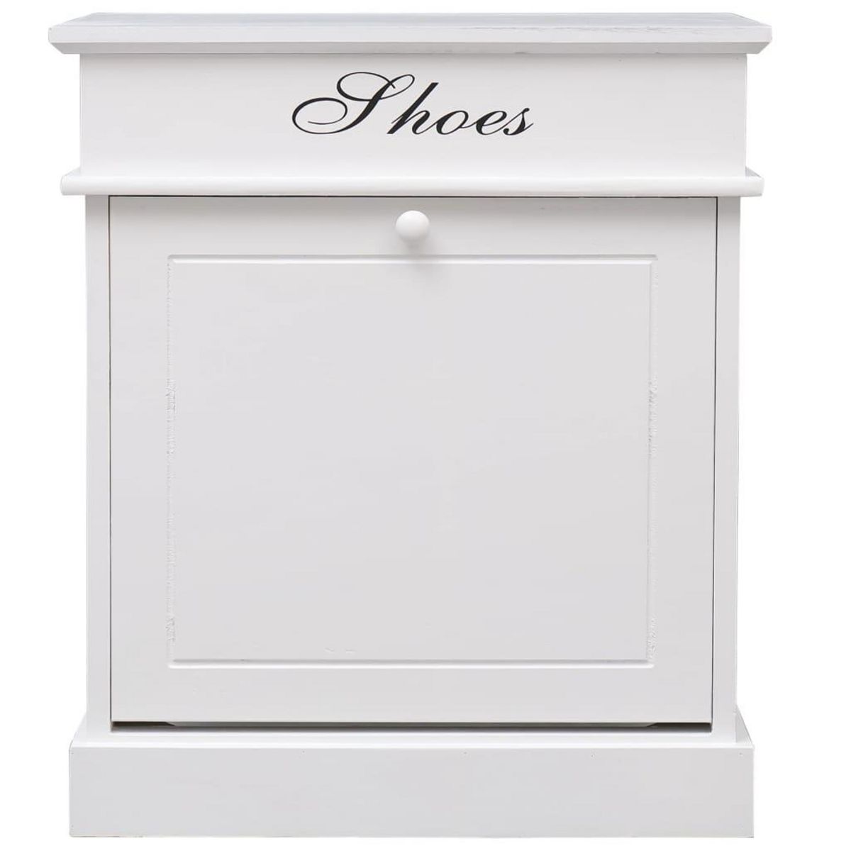 VIDAXL Armoire a chaussures Blanc 50 x 28 x 58 cm Bois de Paulownia