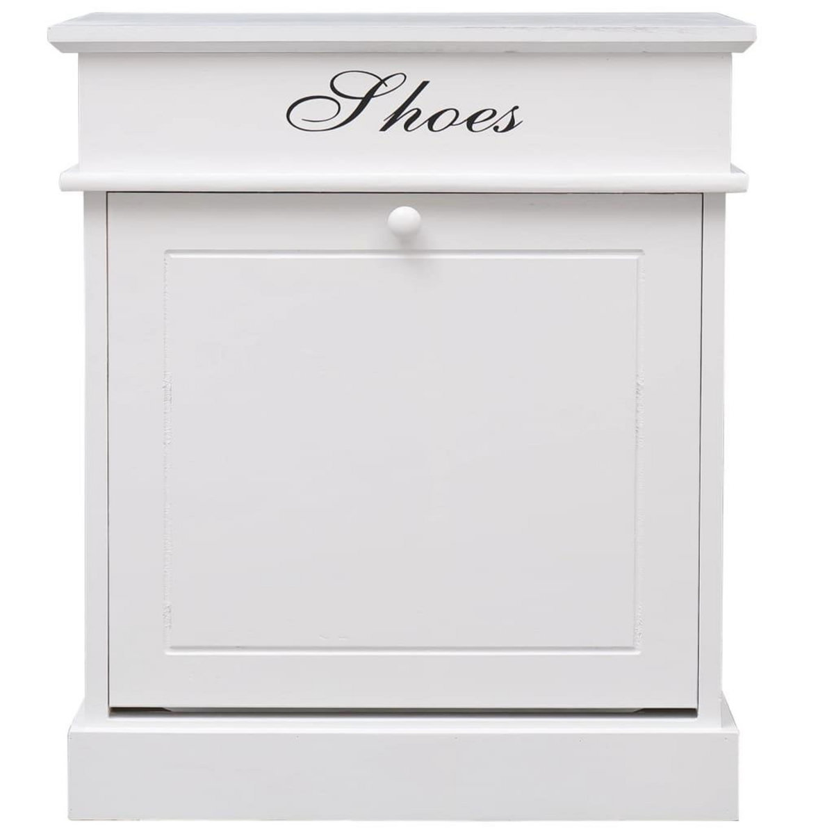 VIDAXL Armoire a chaussures Blanc 50 x 28 x 58 cm Bois de Paulownia