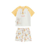 Petit Béguin Pyjama short enfant 2 pièces Auguste. Coloris disponibles : Jaune
