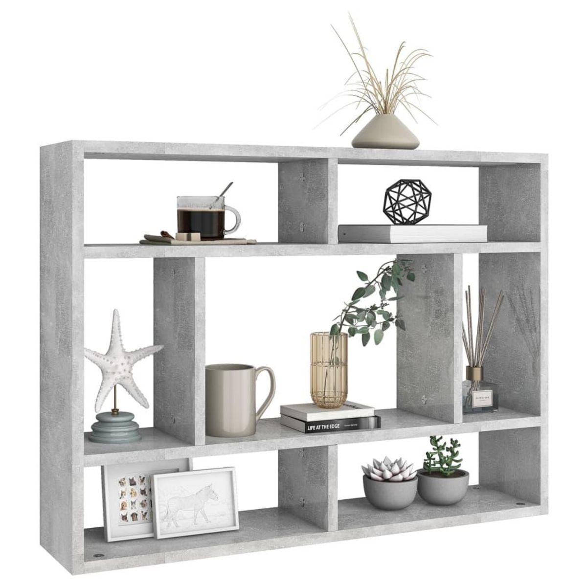 VIDAXL Etagere murale Gris beton 75x16x55 cm Bois d'ingenierie