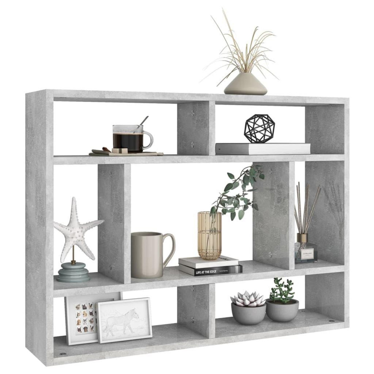 VIDAXL Etagere murale Gris beton 75x16x55 cm Bois d'ingenierie