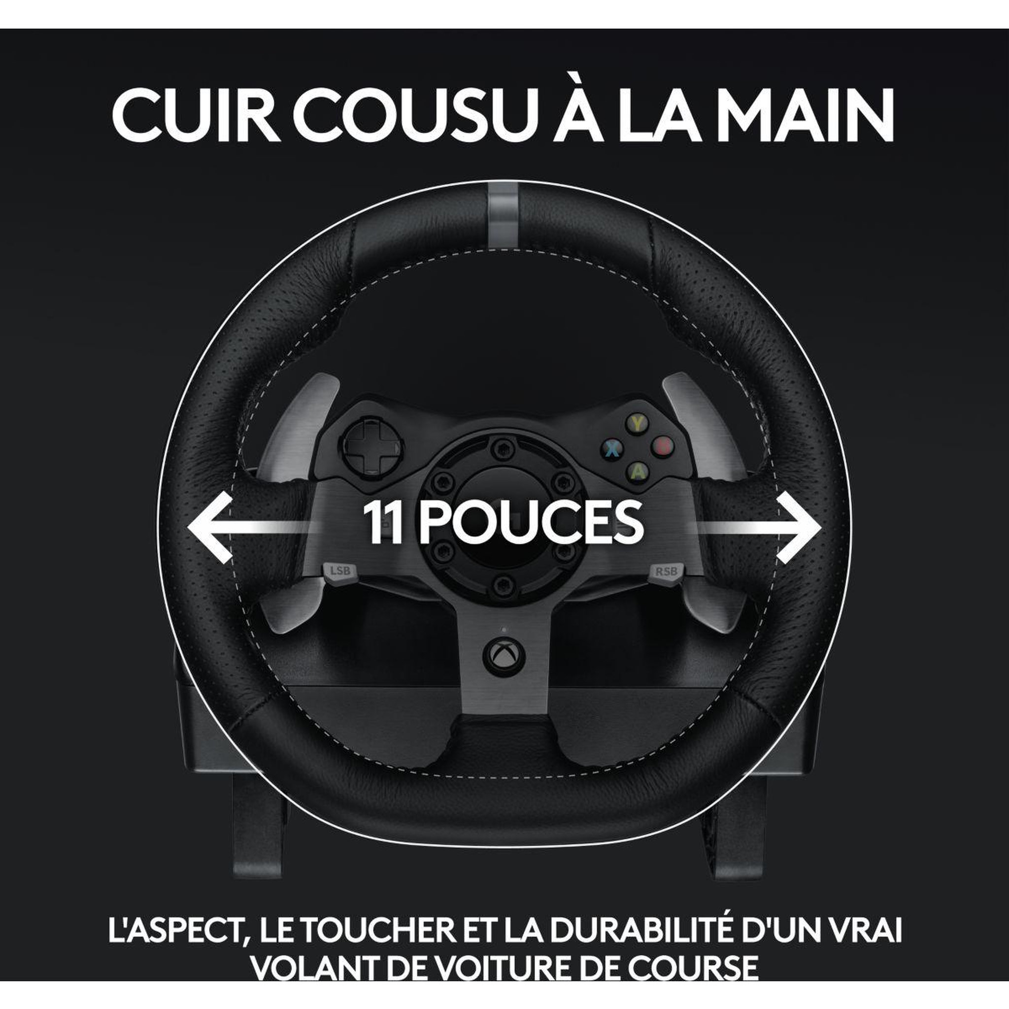 Voir la diapositive 5 : Logitech Volant + Pédalier Volant G920 + Casque G335 Noir