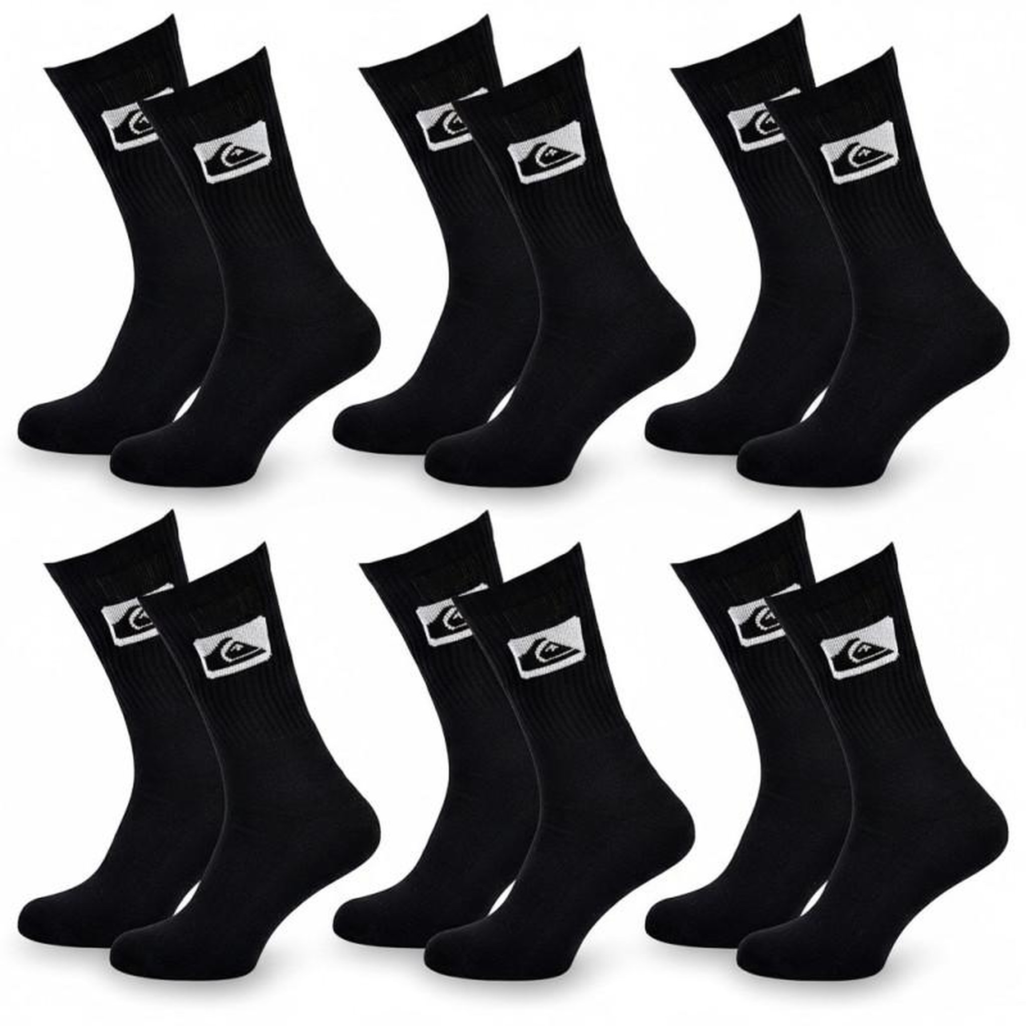 Voir la diapositive 1 : QUIKSILVER Quiksilver Pack de Chaussettes Homme Crew – Lot 6 Paires Sport Cushioned