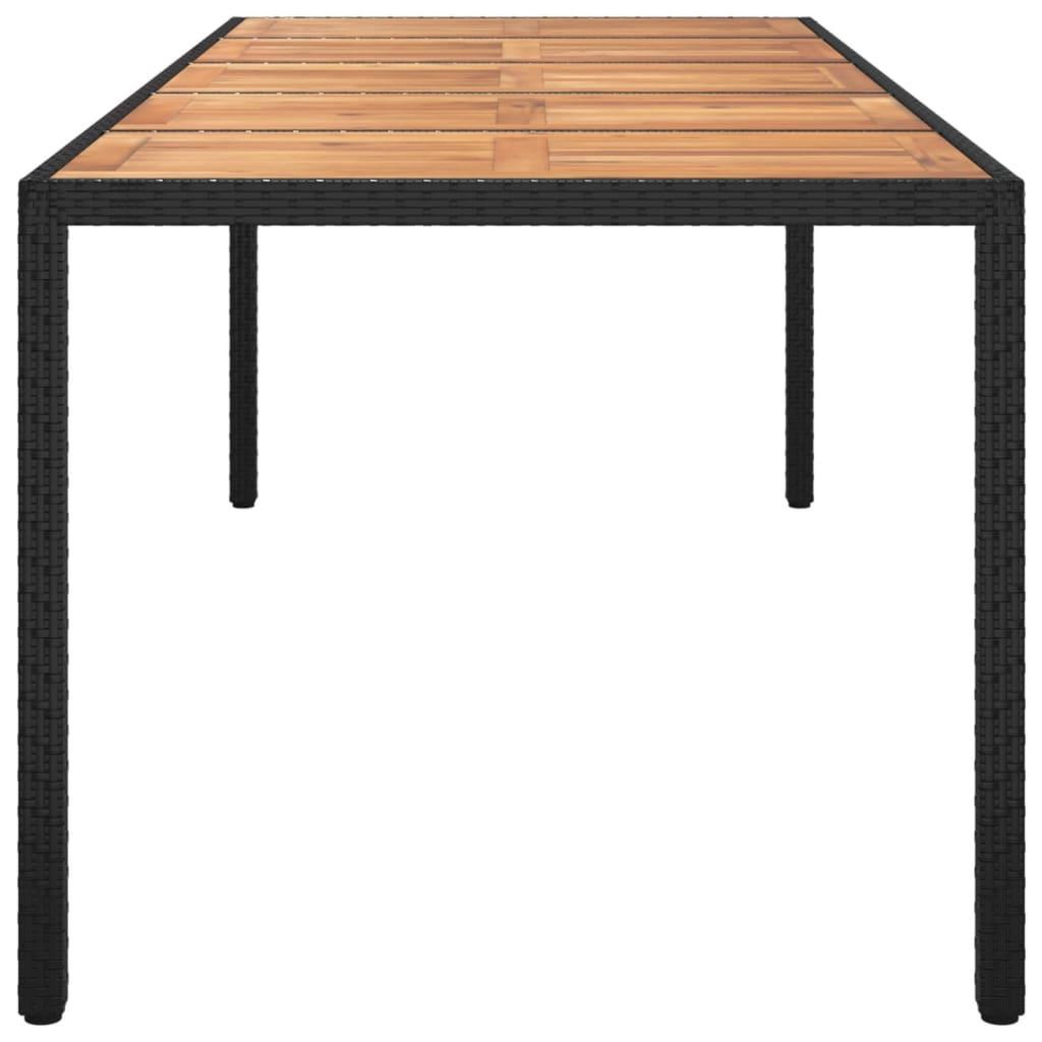 Voir la diapositive 4 : VIDAXL Table de jardin Noir 250x100x75 cm Resine tressee