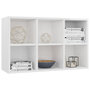 Voir la diapositive 5 : VIDAXL Bibliotheque/buffet blanc brillant 66x30x98cm bois d'ingenierie
