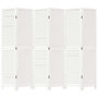 Voir la diapositive 4 : VIDAXL Cloison de separation 6 panneaux blanc bois de paulownia massif