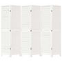 Voir la diapositive 4 : VIDAXL Cloison de separation 6 panneaux blanc bois de paulownia massif