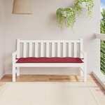VIDAXL Coussin de banc de jardin rouge bordeaux 150x50x7 cm