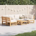 VIDAXL Salon de jardin avec coussins 7 pcs bois massif d'acacia