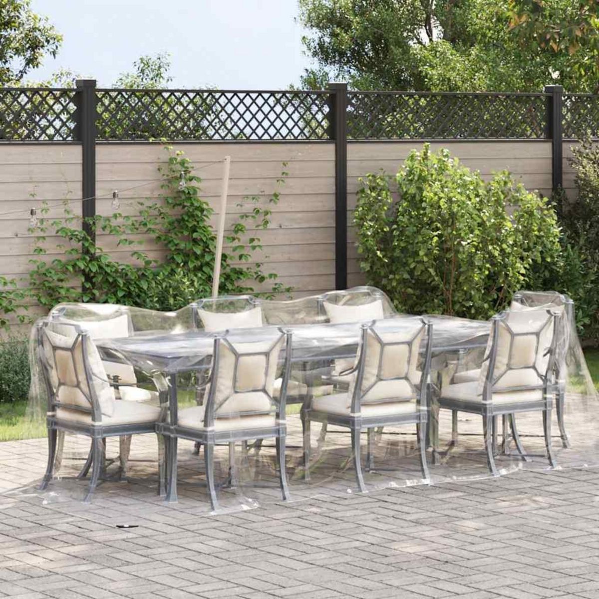 VIDAXL Bache transparente avec œillets 2x6 m PVC