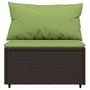 Voir la diapositive 5 : VIDAXL Canapes centraux de jardin coussins 2pcs marron resine tressee