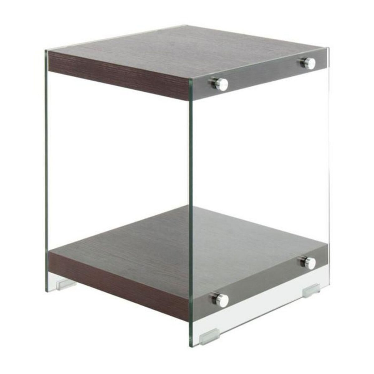 Paris Prix Table d'Appoint en Bois  Elementary  45cm Marron Foncé