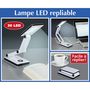 Voir la diapositive 4 : Wenko Lampe LED de bureau pliante Oka - H. 24 cm - Blanc