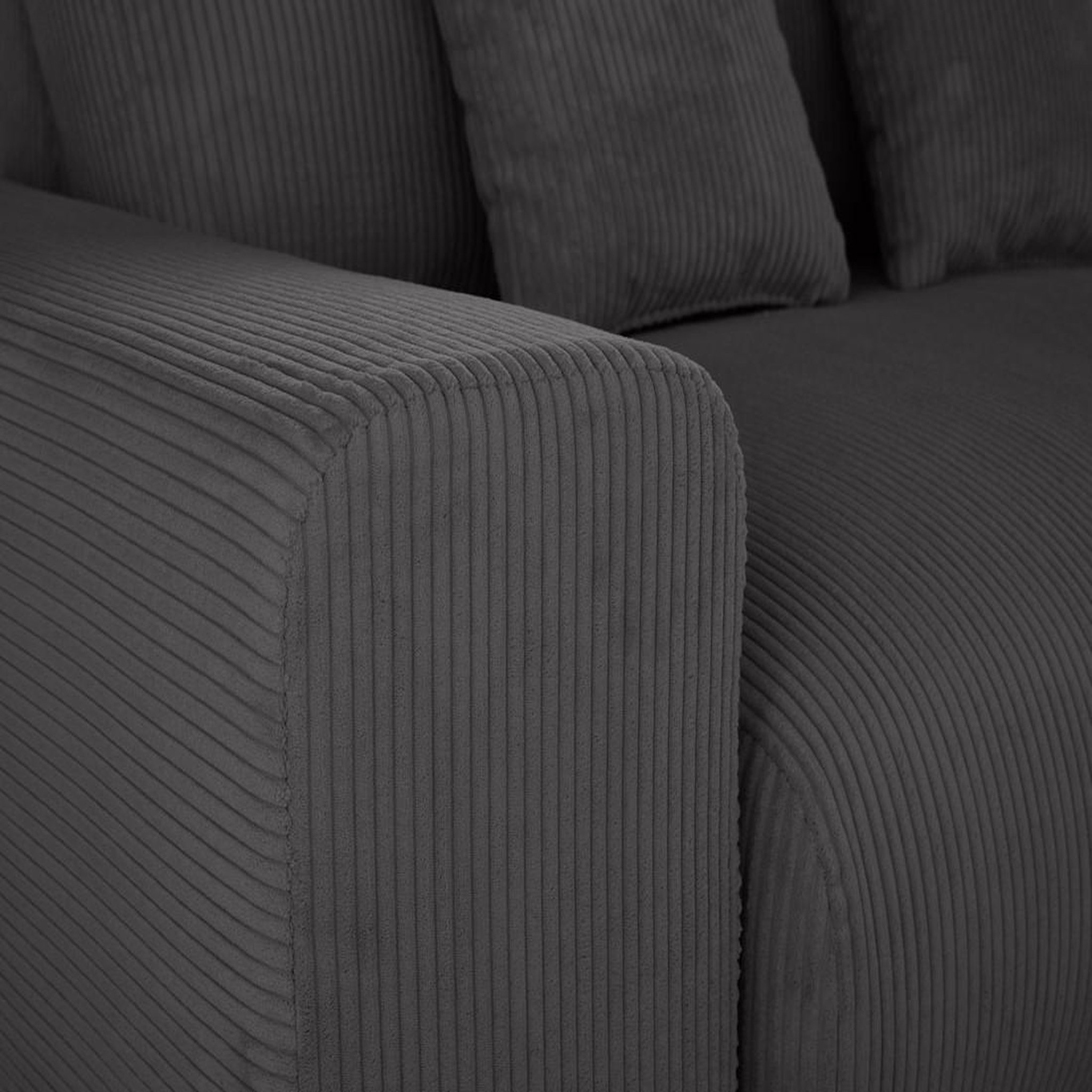 Voir la diapositive 5 : BEST MOBILIER Garance - module d'assise 2 places avec accoudoir gauche - en velours côtelé