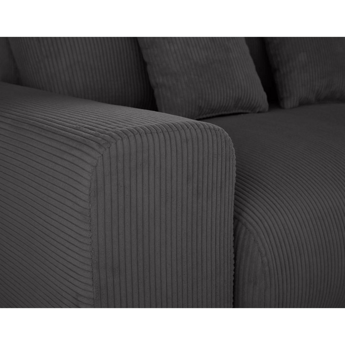 LISA DESIGN Garance - module d'assise 2 places avec accoudoir gauche - en velours côtelé