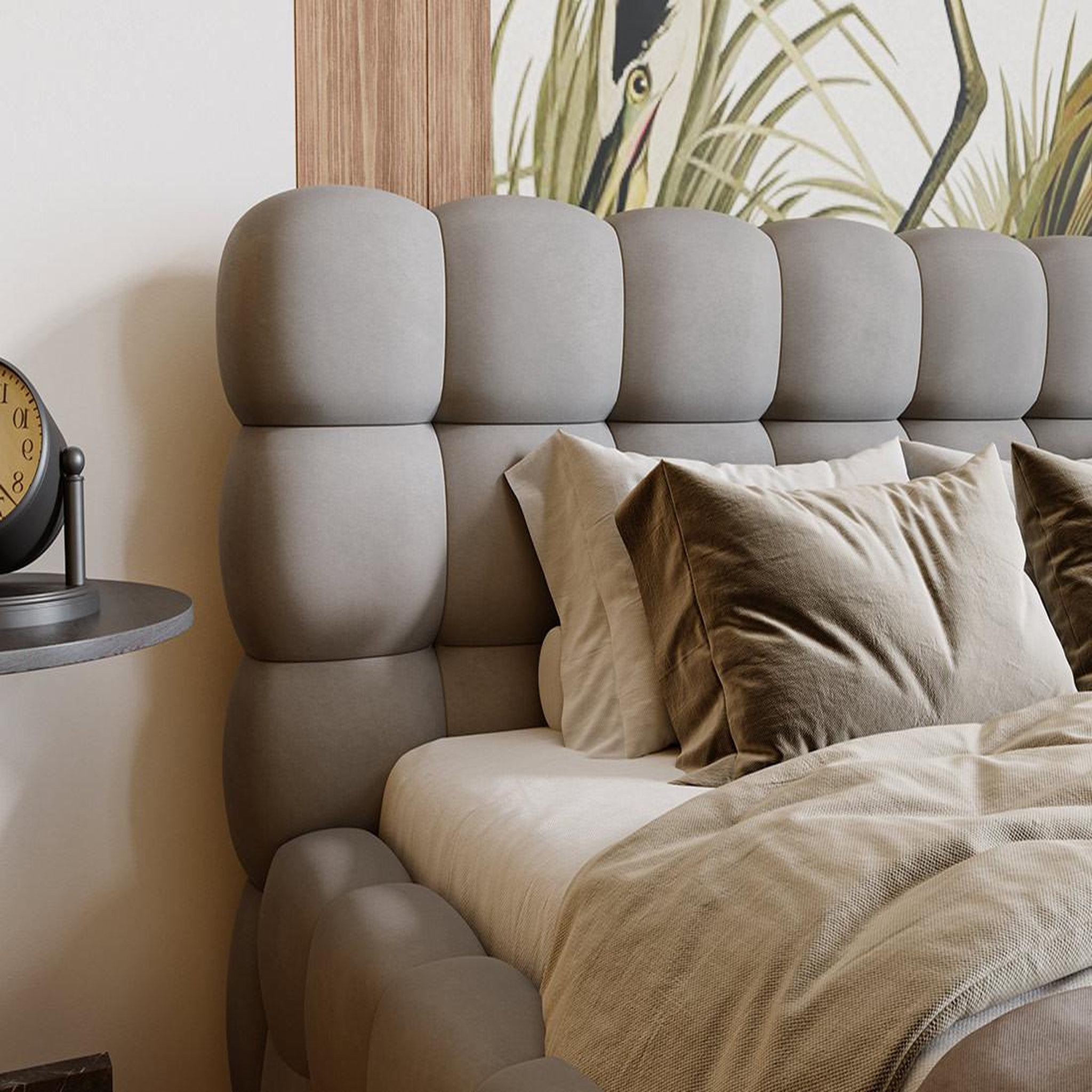Voir la diapositive 4 : BEST MOBILIER Darling - lit coffre - 140x200 cm - sommier inclus - en velours