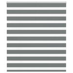 VIDAXL Store zebre gris fonce largeur du tissu 130,9 cm polyester