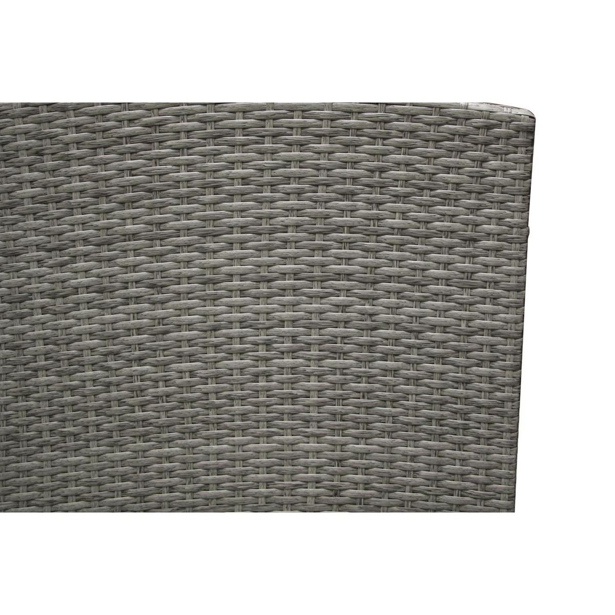 CONCEPT USINE Salon de jardin d'angle 8 places en résine gris & marron MOOREA