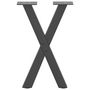 Voir la diapositive 5 : VIDAXL Pieds de table basse forme de X 2 pcs anthracite 28x(42-43) cm