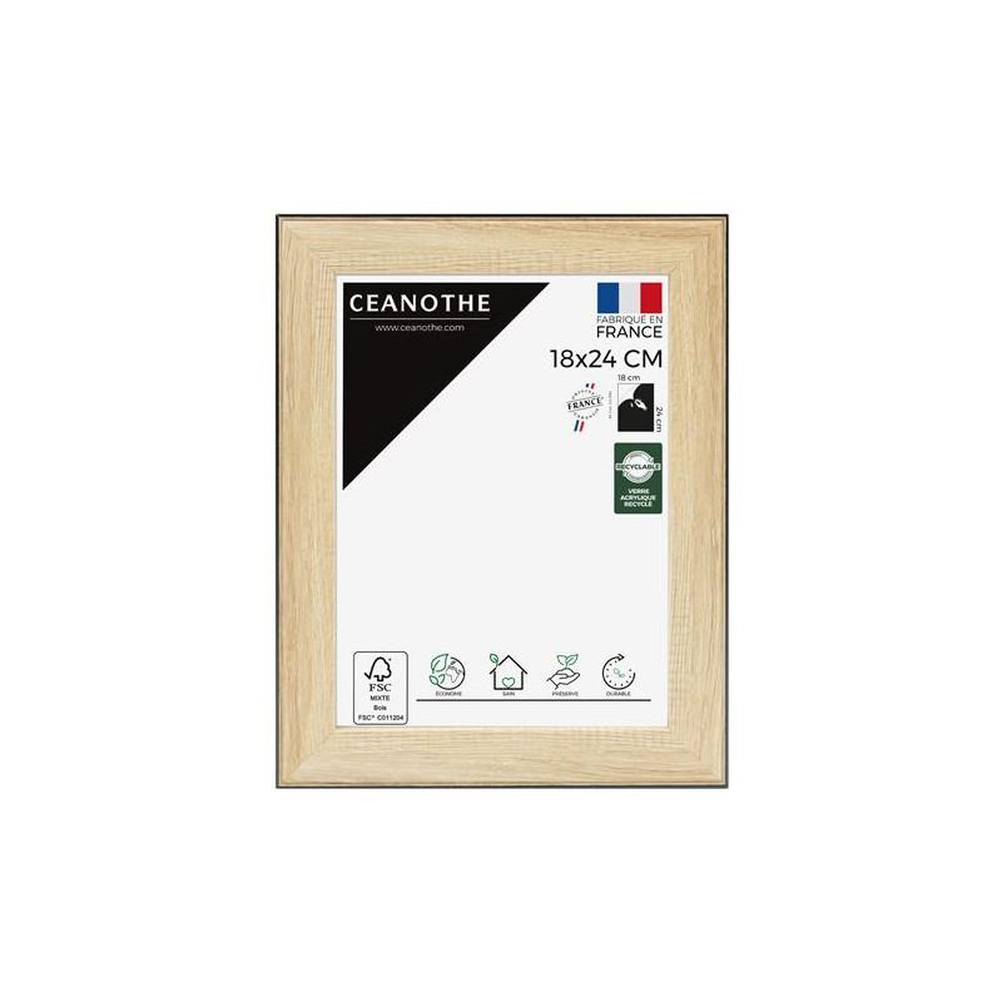 CEANOTHE Cadre photo Ceanothe Newton 18 x 24 cm Bois et Noir