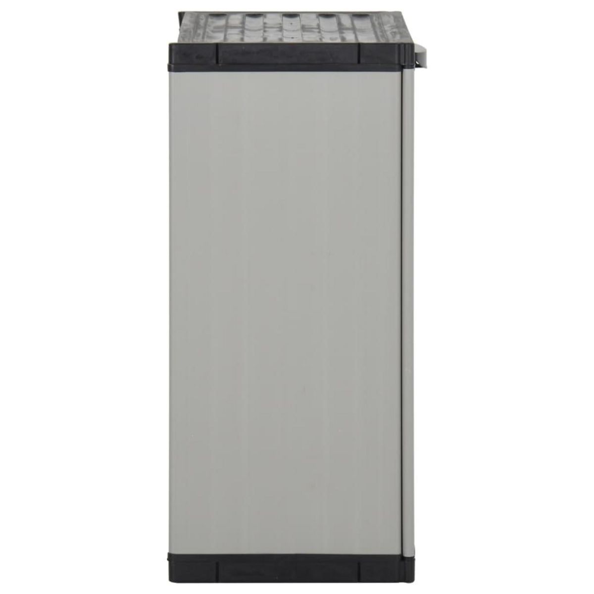 VIDAXL Armoire a dechets de jardin Gris et noir 68x40x85 cm PP