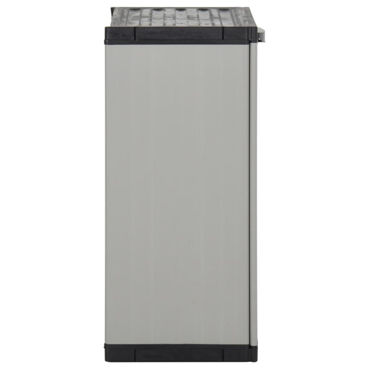 VIDAXL Armoire a dechets de jardin Gris et noir 68x40x85 cm PP