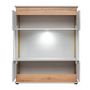 Voir la diapositive 2 : Paris Prix Vitrine Led 2 Portes  Berlin  111cm Gris & Naturel