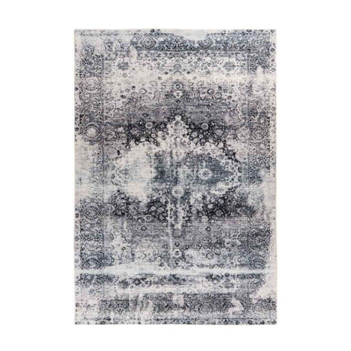Paris Prix Tapis Tissé à Poils Courts Vintage  Ilian V  Gris