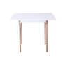 Voir la diapositive 2 : Habitat et Jardin Table repas  Freddy  - 120 x 80 x 75 cm - Blanc laqué