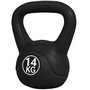 Voir la diapositive 5 : HOMCOM Kettlebell 14 Kg - haltère boule - poignée ergonomique - PVC noir