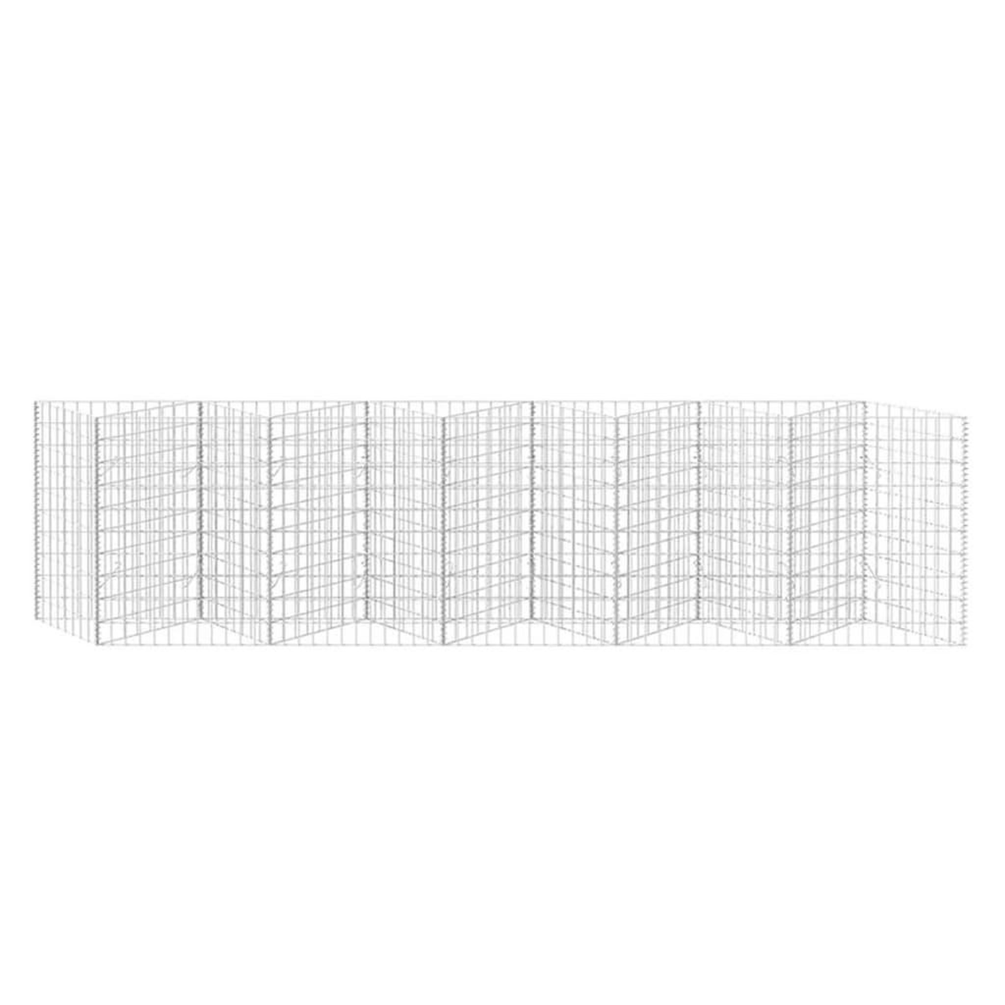 Voir la diapositive 4 : VIDAXL Panier de gabion Acier galvanise 300x30x100 cm