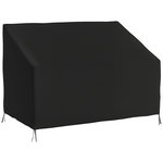 OUTSUNNY Housse de protection mobilier de jardin bâche étanche 140L x 84l x 56/94H cm oxford haute densité 600D noir