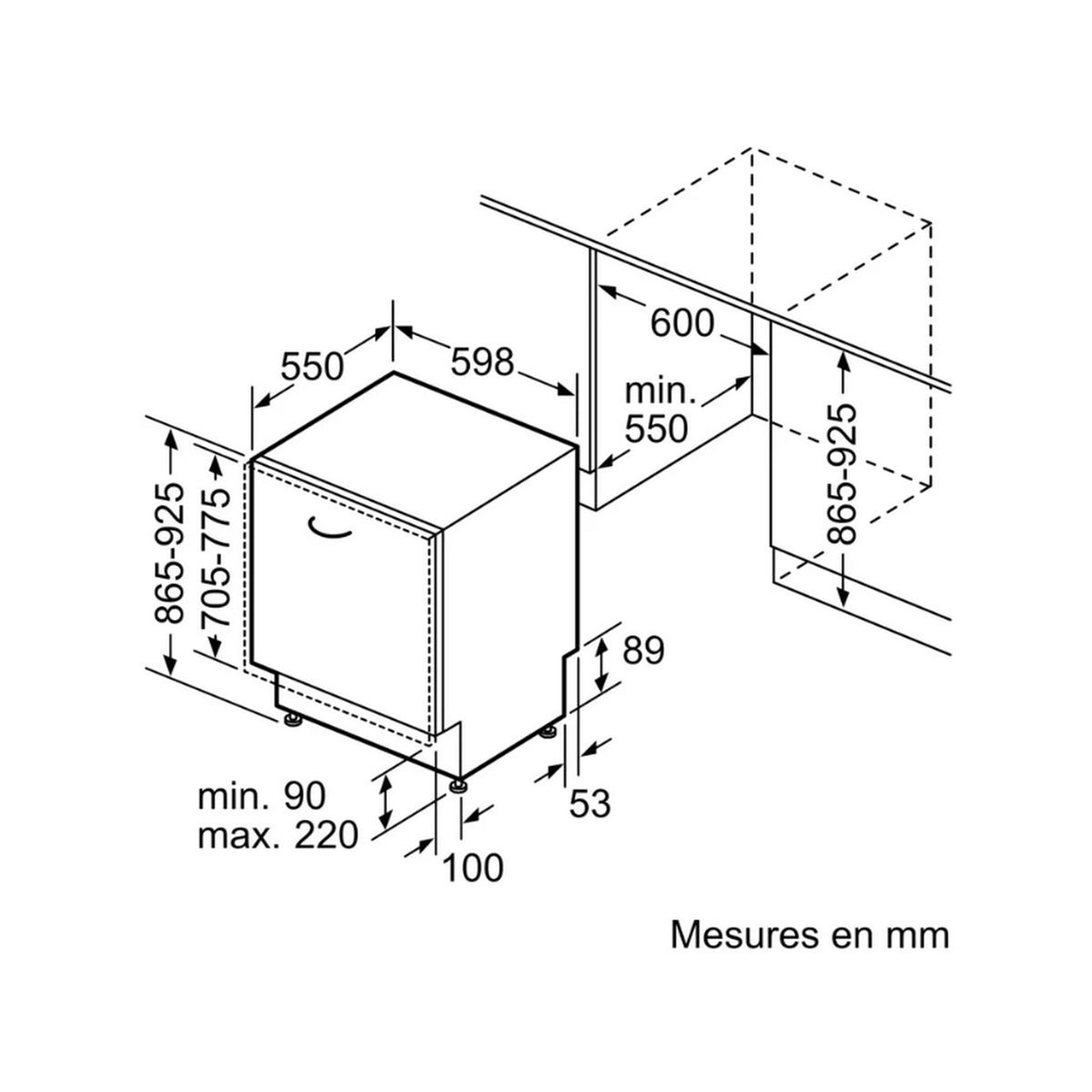 Voir la diapositive 5 : Siemens Lave-vaisselle 59.8cm 14 couverts 42db tout intégrable - sx63hx16ce