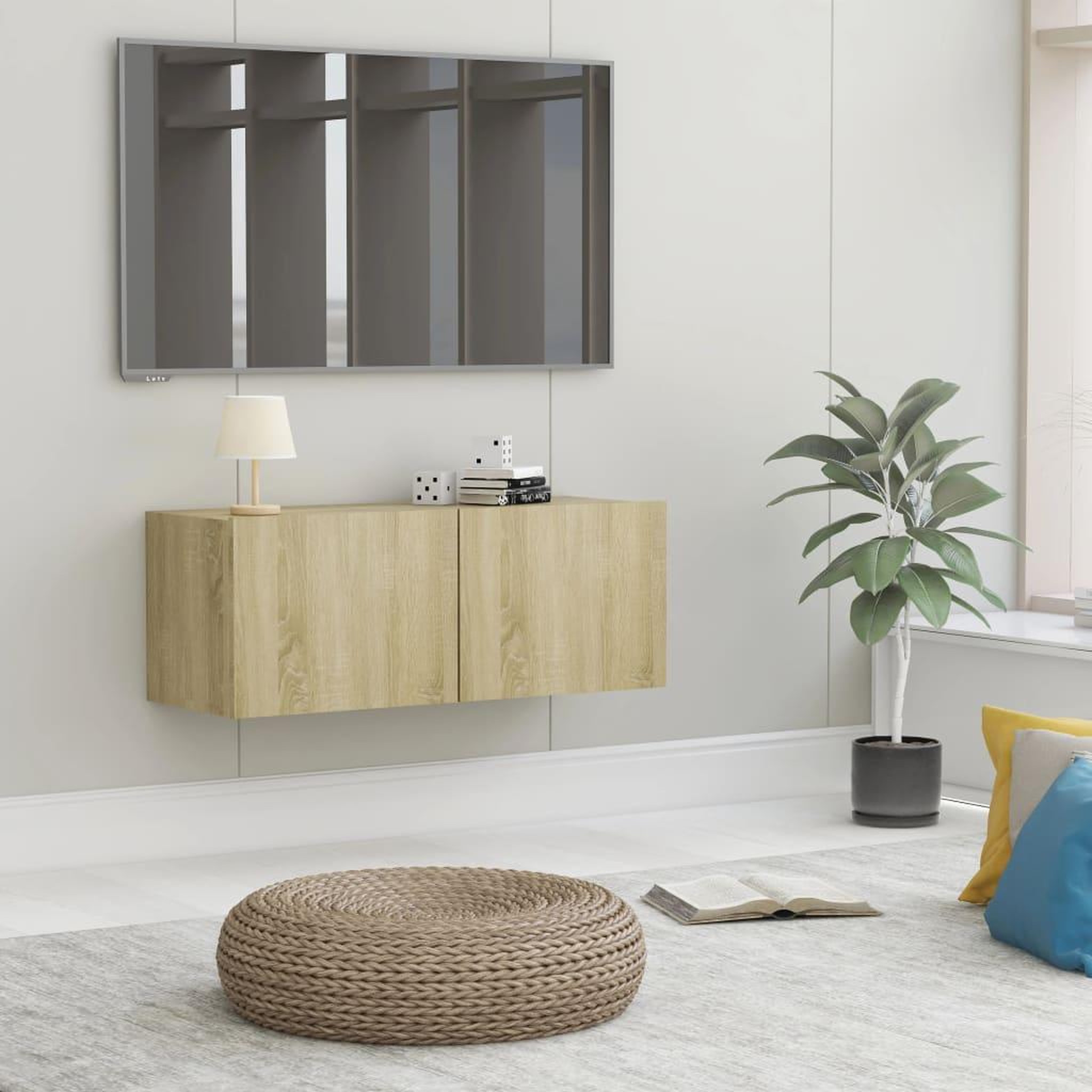 VIDAXL Meuble TV Chene sonoma 80x30x30 cm Bois d'ingenierie