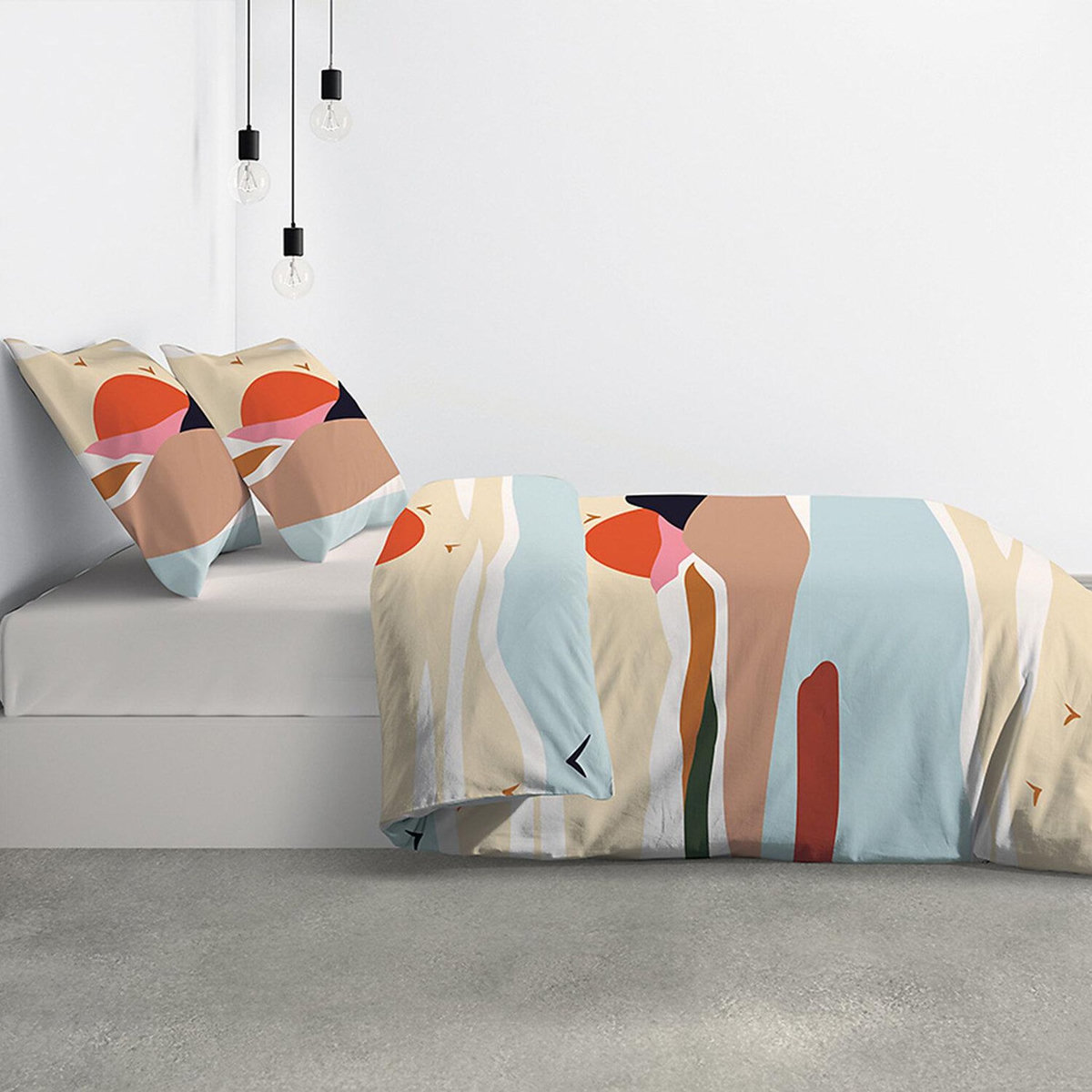 Les Ateliers du Linge Parure de housse de couette 100% coton 57fils safa