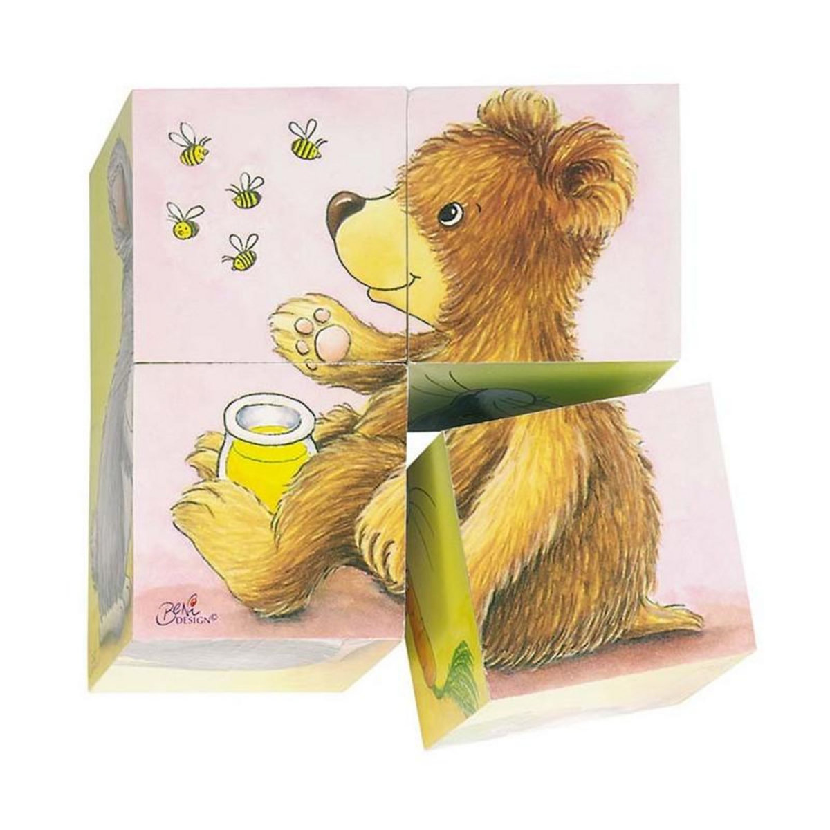 Cause CAUSE Petit Puzzle de cubes bébés animaux