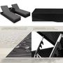 Voir la diapositive 5 : tectake Lot de 2 bains de soleil design luxueux avec cadre en aluminium noir