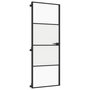 Voir la diapositive 5 : VIDAXL Porte interieure mince noir 76x201,5 cm verre trempe aluminium
