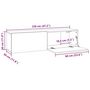 Voir la diapositive 6 : VIDAXL Armoire murale TV Sonoma gris 120x30x30 cm Bois d'ingenierie