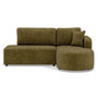 Voir la diapositive 1 : BEST MOBILIER Miro - canapé d'angle droit 4 places convertible avec coffre en velours texturé