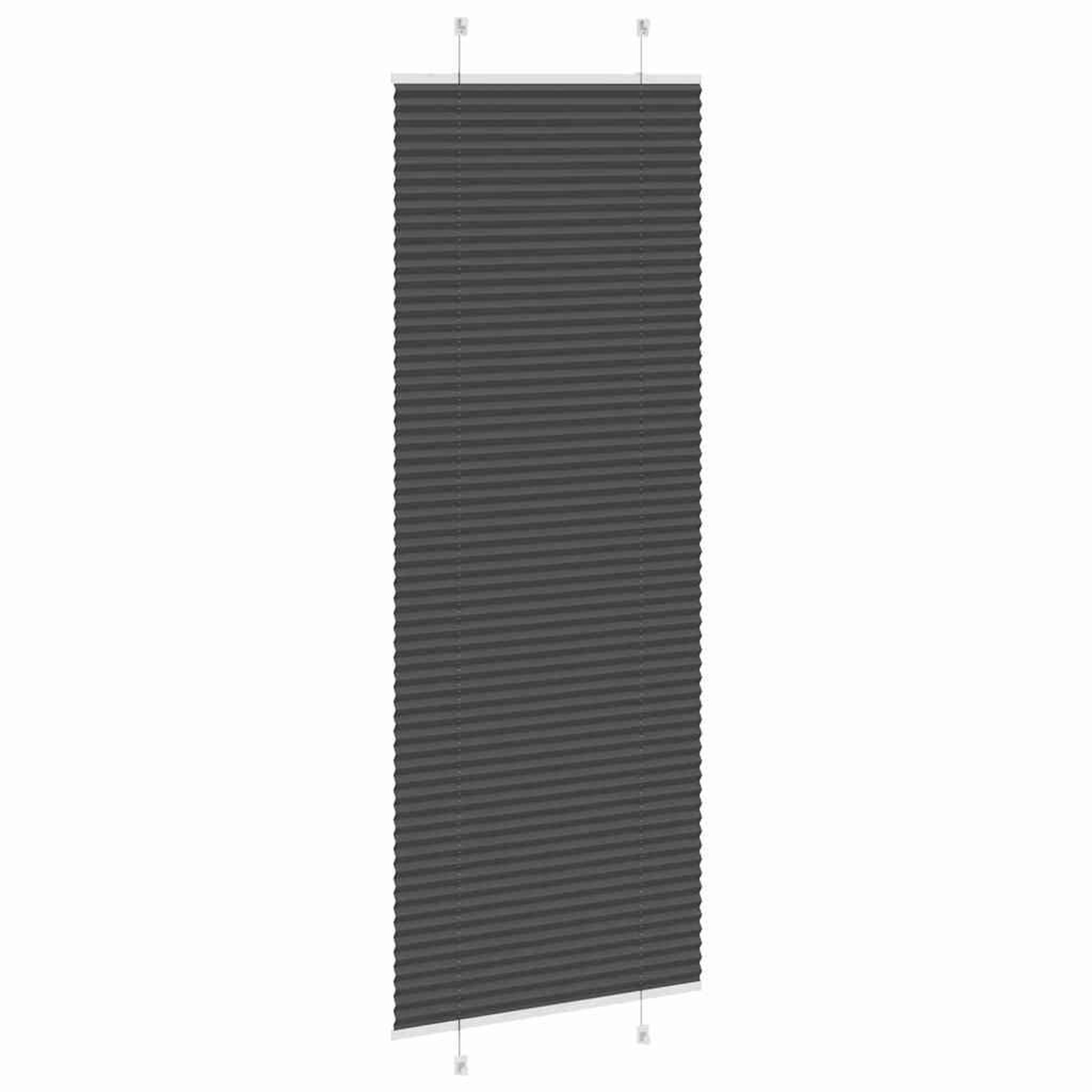 Voir la diapositive 4 : VIDAXL Store plisse noir 70x200 cm largeur du tissu 69,4 cm polyester