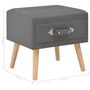 Voir la diapositive 6 : VIDAXL Table de chevet Gris fonce 40x35x40 cm Tissu