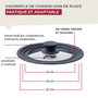 Voir la diapositive 6 : Fackelmann Couvercle de cuisson adaptable de 16 à 20 cm en verre et silicone Fackelmann