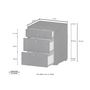 Voir la diapositive 4 : Caisson de bureau 3 tiroirs BOLOGNE