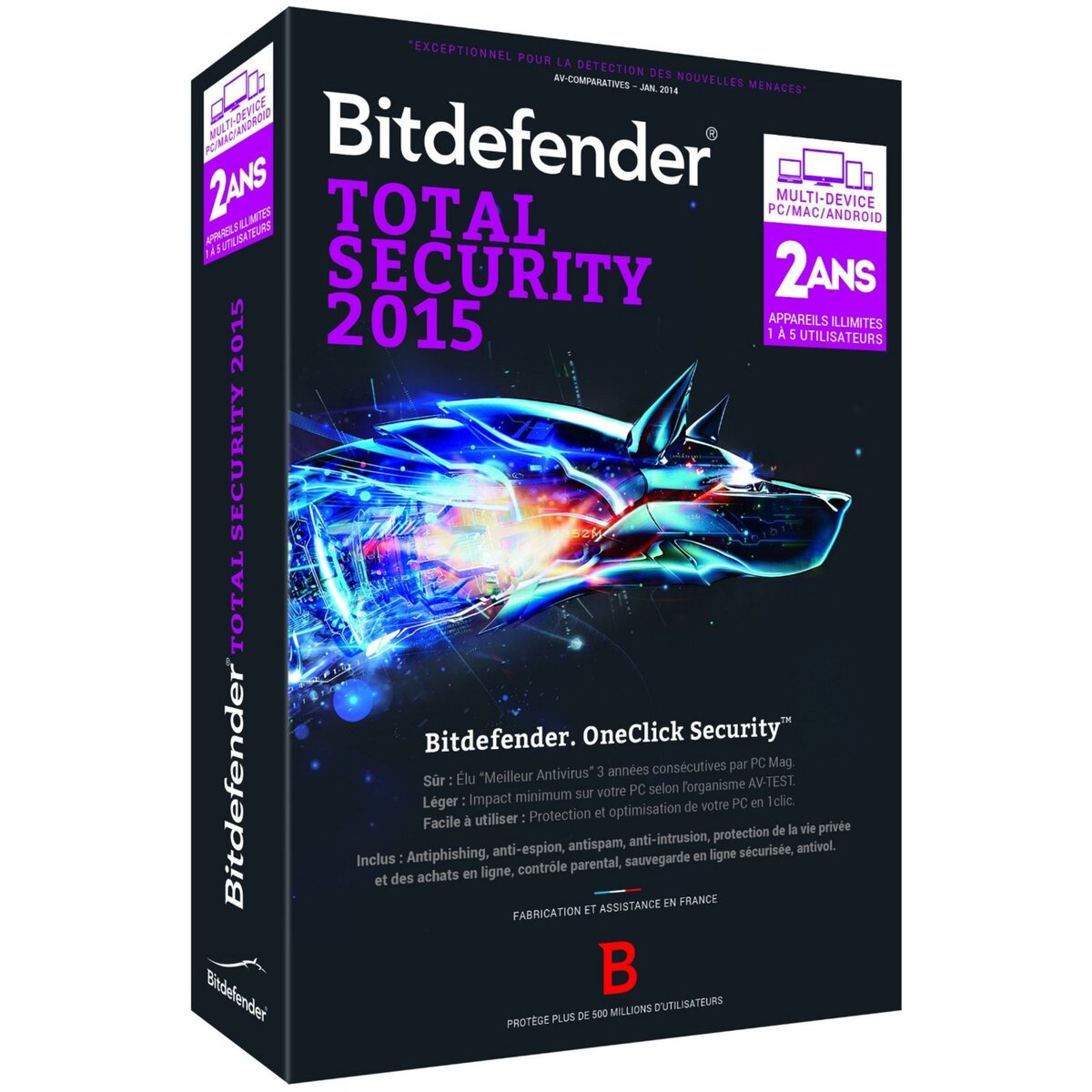 Bitdefender Total Security 2015 - 2Ans/5 Utilisateurs - Appareils illimités