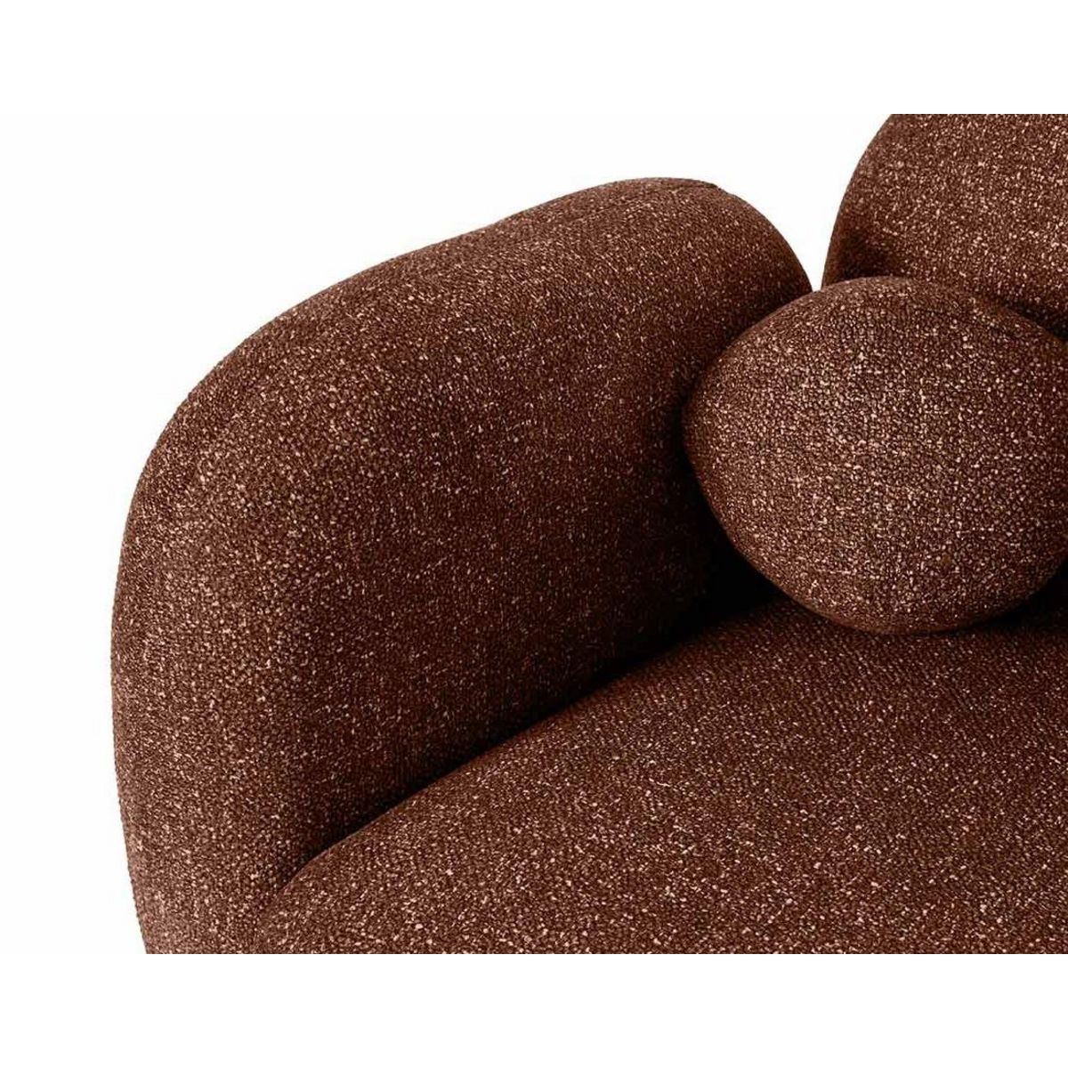 LISA DESIGN Velris - canapé d'angle droit 3 places en tissu moucheté